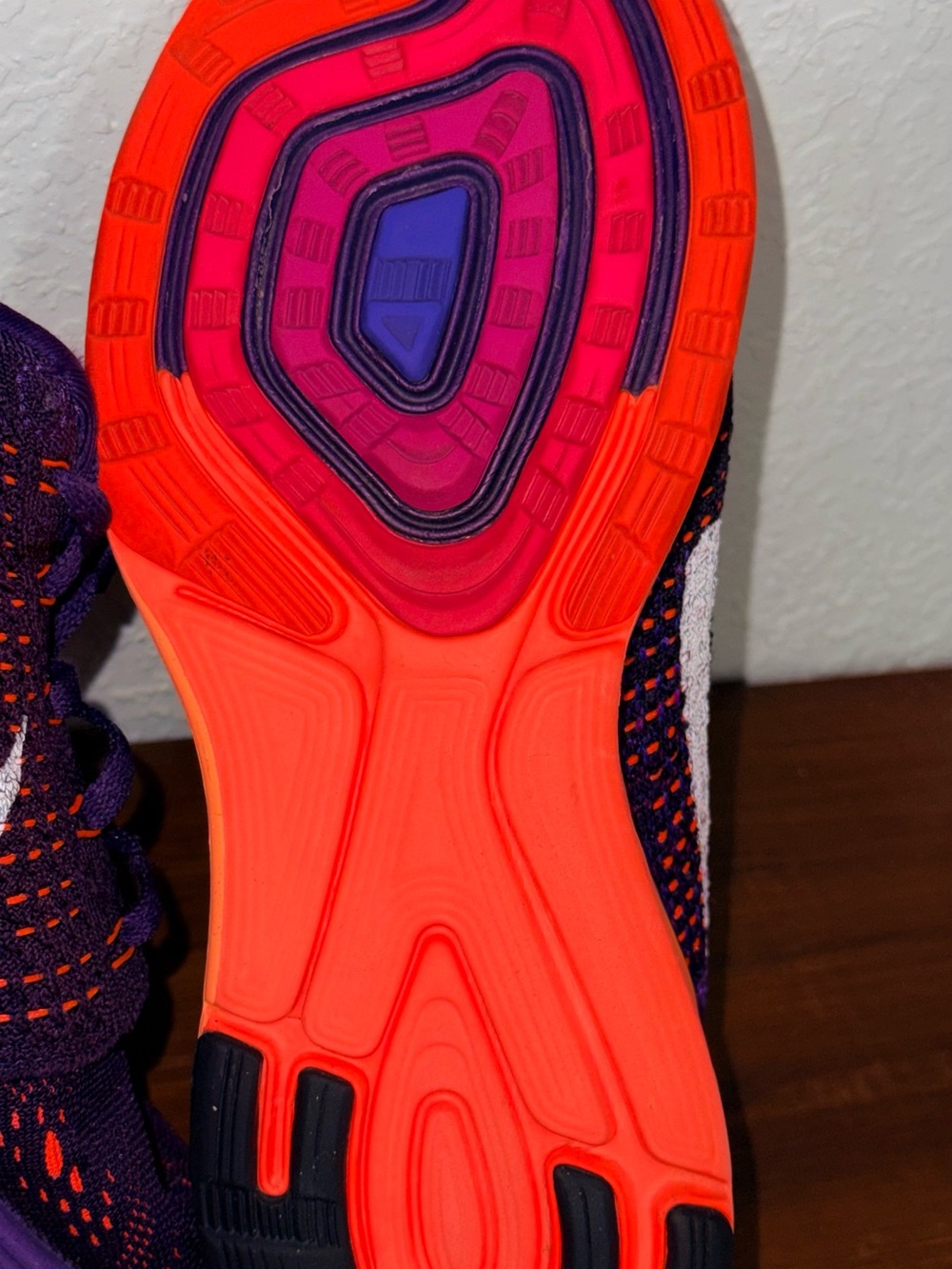 Nike Purple & Orange Lunarglide 7 Running Shoes - Picture 6 of 16